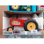 A BOXED ERTL DIE CAST MASSEY HARRIS TRACTOR 555 MODEL, 1:16 SCALE, REF NO. 1105