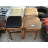 FOUR RETRO STOOLS