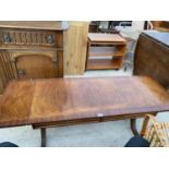 A MAHOGANY DROP END COFFEE TABLE