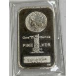 ONE FINE SILVER TROY OUNCE BAR