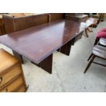 A MAHOGANY DINING TABLE