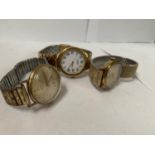 A COLLECTION OF THREE ROTARY GENTS WRIST WATCHES