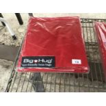 A BIG HUG 'LONDON' BEAN BAG IN RED , 140CM X 18OCM, HEAVY DUTY POLYESTER, STAIN AND WATER