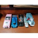 FOUR VINTAGE MODEL TOYS, THUNDERBIRDS ETC