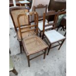 FOUR VARIOUS BEDROOM CHAIRS