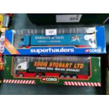 TWO BOXED CORGI DIE CAST MODELS - EDDIE STOBART AND KNIGHTS OF OLD