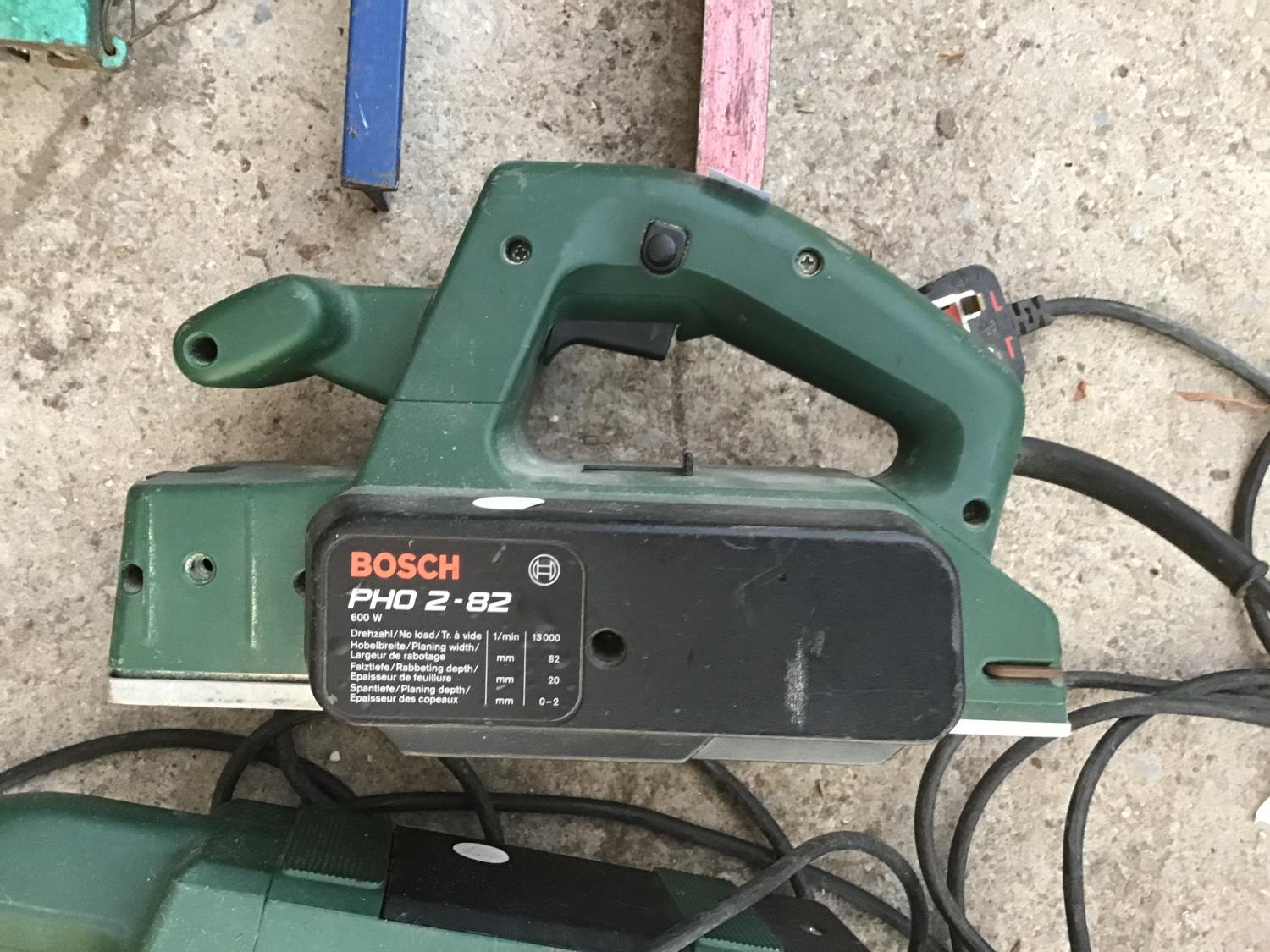 A BOSCH PHO 2 - 82 PLANER AND A BOSCH PBS 75 BELT SANDER IN WORKING ORDER - Image 2 of 3