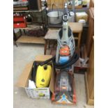 A VAX RAPIDE XL CARPET CLEANER AND A KARCHER POWER WASHER IN WORKING ORDER