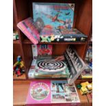 A LARGE COLLECTION OF ASSORTED CHILDREN'S BOARD GAMES, BATTLE OF BRITAIN ETC