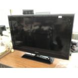 A SAMSUNG TELEVISION WITH REMOTE CONTROL IN WORKING ORDER