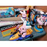 THREE BOXED DURACELL BATTERY BUNNY FIGURES
