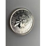 A SILVER 1 OZ BRITANNIA COIN