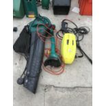 A BOSCH STRIMMER AND A BLOWER VACUUM IN WORKING ORDER