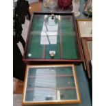 TWO TABLE TOP JEWELLERY DISPLAY CASES