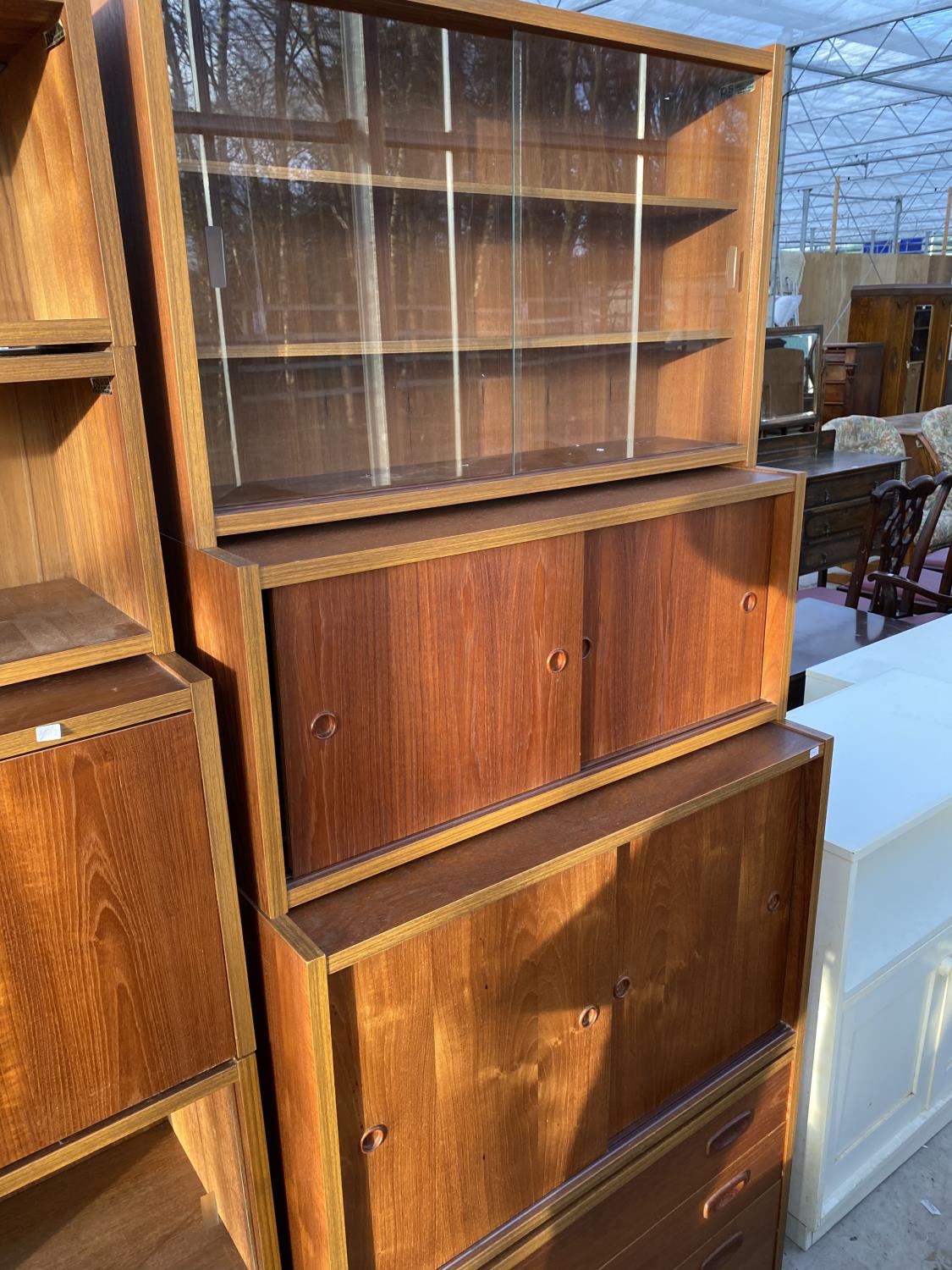 TWO RANDER "P S SYSTEM" DANISH TEAK STACKING CABINETS - Image 8 of 13