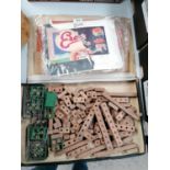 A RARE 1923 BOXED ERECTIKO MECCANO STYLE CONSTRUCTION KIT GAME