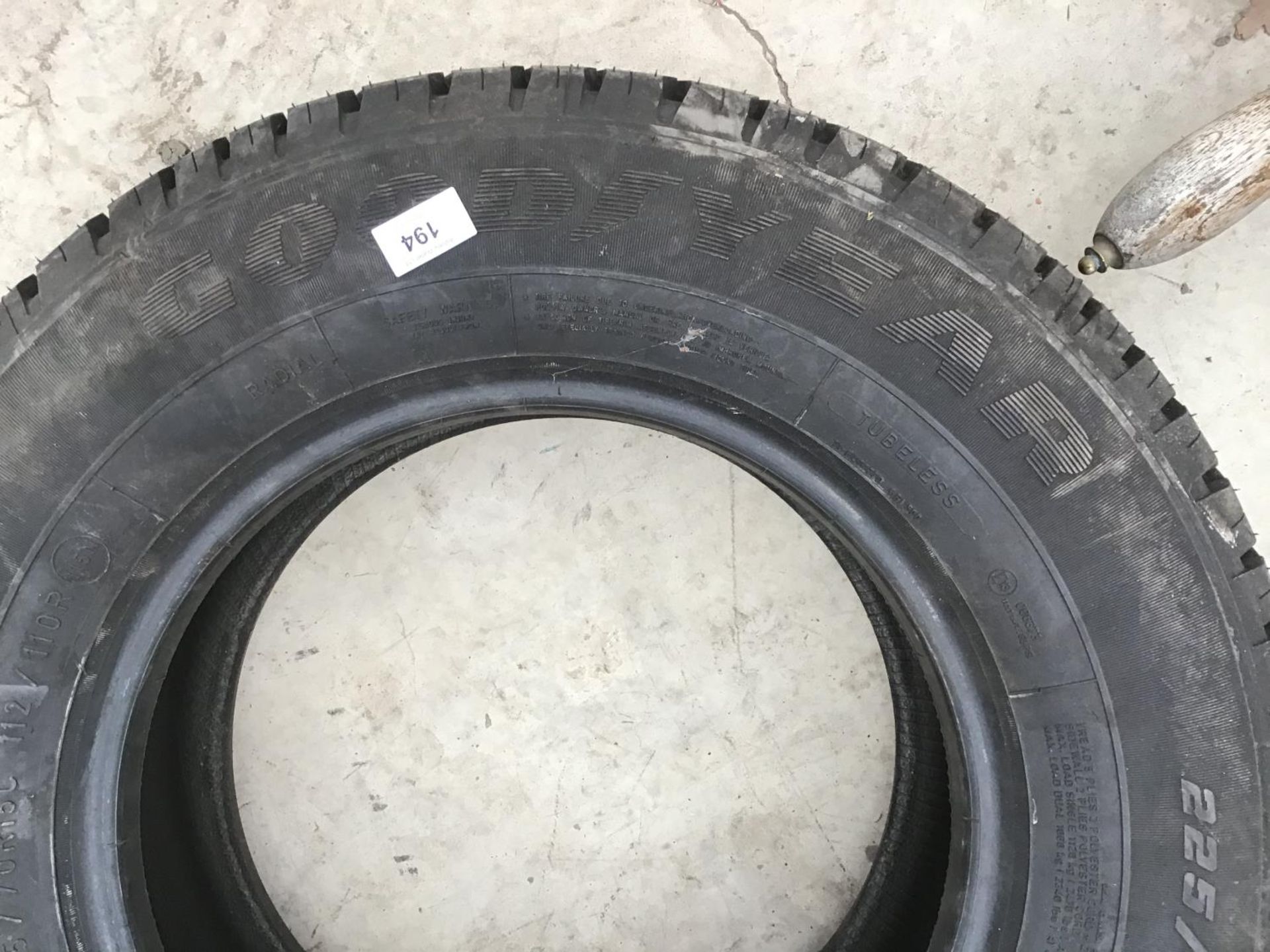 AN AS NEW TYRE GOODYEAR 225/70R15C - Image 2 of 3