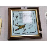 A 'BATTLE OF BRITAIN 50TH ANNIVERSARY' WOODEN FRAMED PLAQUE