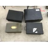 FOUR METAL BOXES