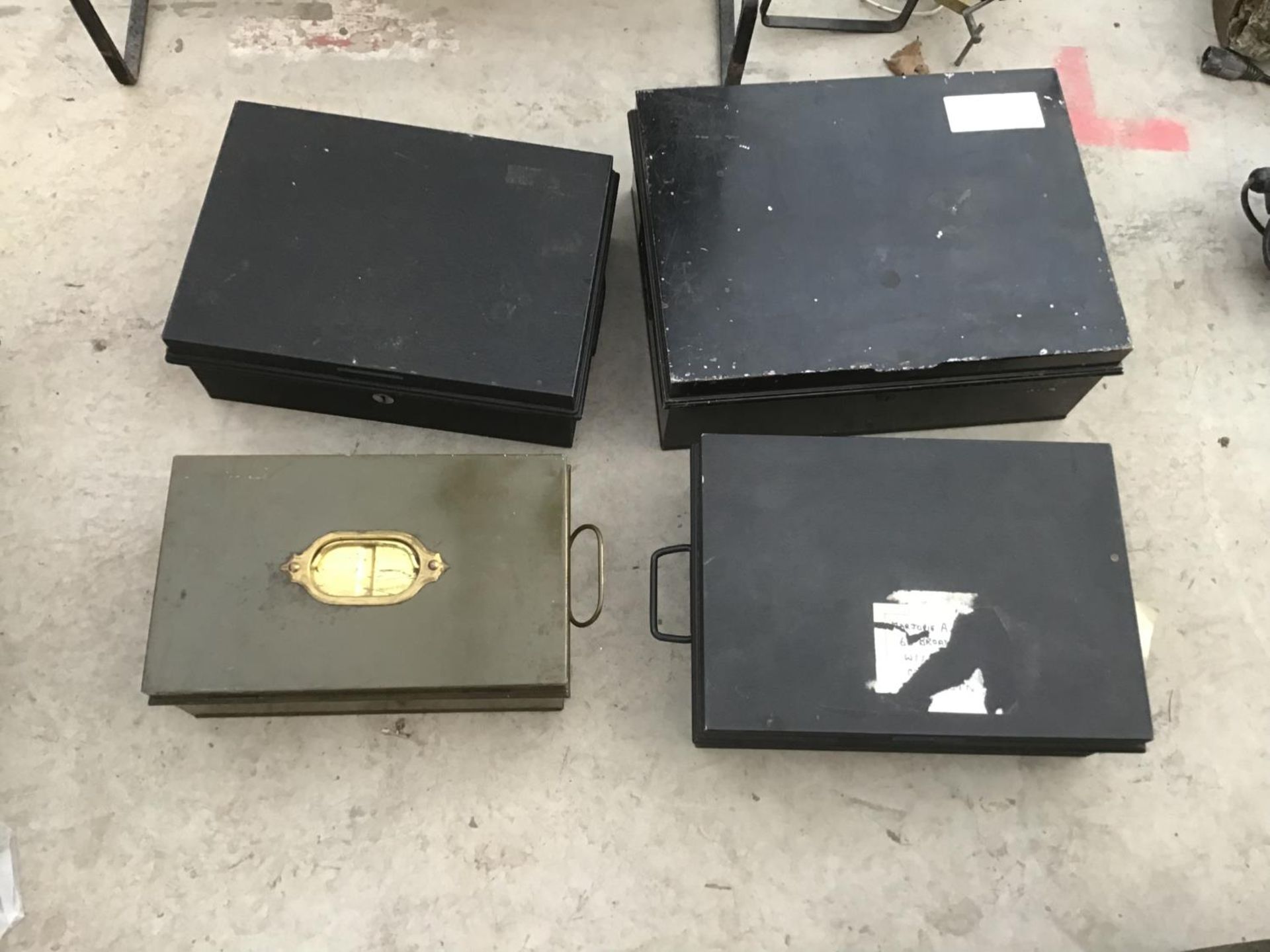 FOUR METAL BOXES