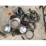 VARIOUS CAR LIGHTS AND LIGHT PARTS