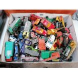 A BOX OF ASSORTED VINTAGE DIE CAST MODELS