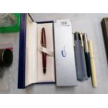 A COLLECTION OF PENS TO INCLUDE BOXED EXAMPLE, CROSS ETC