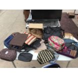 A LARGE QUANTITY OF HANDBAGS AND HATS (SOME NEW)