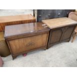 TWO OAK BLANKET CHESTS