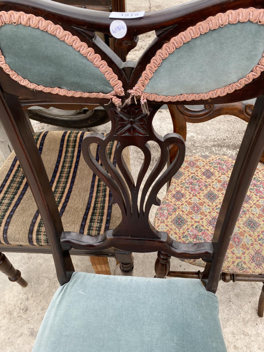 THREE VARIOUS BEDROOM CHAIRS - Image 3 of 5