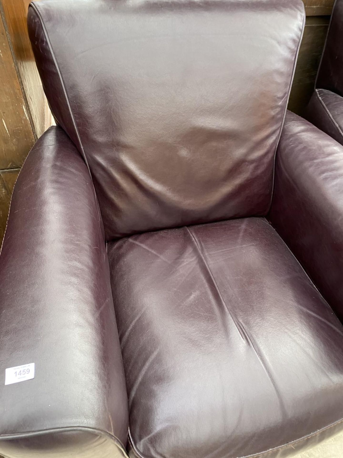 TWO LEATHER ARMCHAIRS - Image 2 of 5