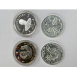 FOUR 1 OZ SILVER PROOF COINS