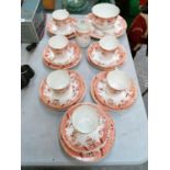 AN EDWARDIAN BONE CHINA PART TEA SERVICE