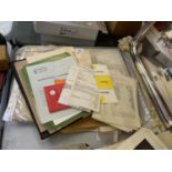 A COLLECTION OF ASSORTED VINTAGE PAPERWORK AND BOOKLETS