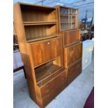 TWO RANDER "P S SYSTEM" DANISH TEAK STACKING CABINETS