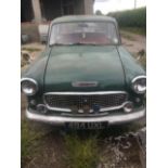 A 1962 STANDARD ENSIGN DE LUXE SALOON CAR 2138 CC - REGISTRATION 494 UXL ON A V5. WAS RUNNING AND