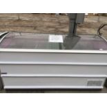 A LARGE SHOP CHEST FREEZER WITH BASKETS REGULARLY MAINTAINED AND IN CLEAN AND WORKING ORDER