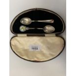 TWO BOXED HALLMARKED SILVER SPOONS