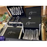 THREE NEW BOXED SETS OF 'SUISSINE' FLATWARE