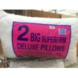 A PAIR OF DREAMWISE BIG SUPERFIRM DELUXE QUILTED PILLOWS 19 INCH X 29 INCH