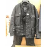 A RICHA MOTORCYCLE SUIT WITH JACKET AND TROUSERS SIZE M