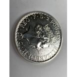 A SILVER 1 OZ BRITANNIA COIN