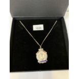 A SILVER CHAIN WITH JUBILEE MEDAL, BOXED