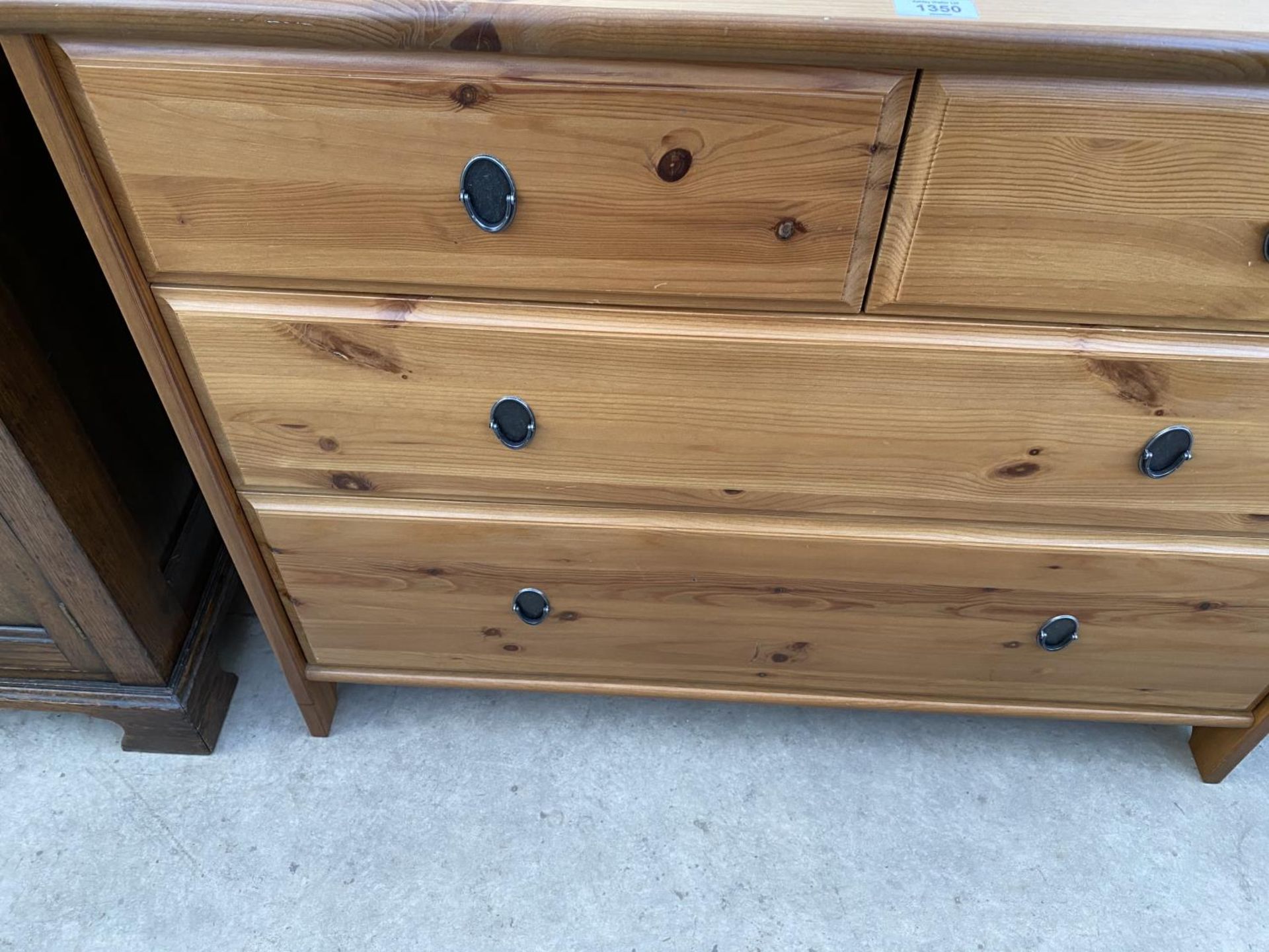 A PINE EFFECT CHEST OF TWO LONG AND TWO SHORT DRAWERS - Image 3 of 3