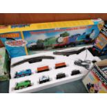 A BOXED HORNBY THOMAS THE TANK ENGINE AND PERCY ELECTRIC TRAIN SET