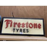 A 'FIRESTONE TYRES' ILLUMINATED LIGHT BOX SIGN