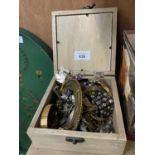 A BOX OF ASSORTED WHITE METAL JEWELLERY