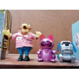 THREE ITEMS - A TALKING 'BULLY' DARTS FIGURE AND TWO CHILDREN'S MODELS