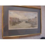 D. MOWLL (BRITISH, 20TH CENTURY) WATERCOLOUR OF A HARBOUR SCENE, SIGNED AND DATED 1937, 21.5 X 37 CM