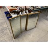 THREE GILT FRAMED WALL MIRRORS